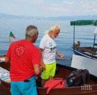 Човекът амфибия счупи рекорд на Гинес в Охридското езеро