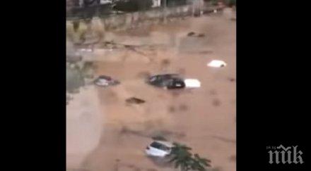 нов атина внезапна буря потопи столично предградие видео