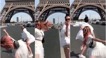 нелепа изцепка дейли мейл сензационна новина арестуваха гери никол насред париж видео