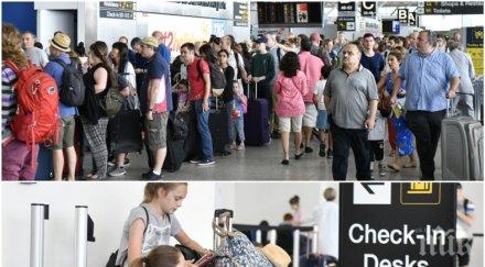 транспортен хаос отменени полети великобритания българи чакат часове летищата
