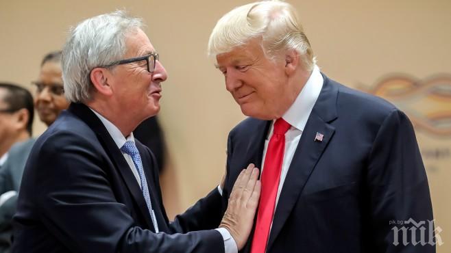 Тръмп се чу с Юнкер по телефона. За какво разговаряха? 