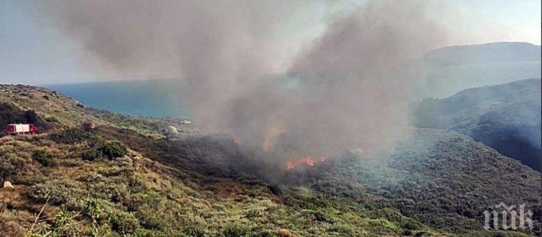 Жесток пожар бушува на остров Закинтос