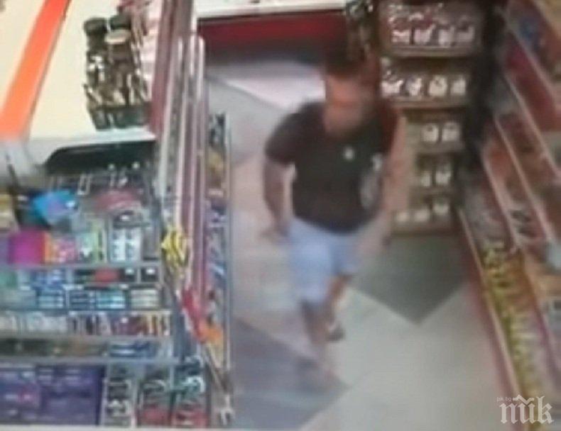 Магазинери в Бургас пропищяха от този мъж! Краде на поразия из целия град (ВИДЕО)