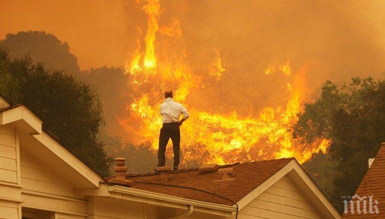 Ветровете и сушата засилват пожарите в Калифорния