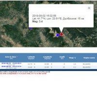 ИЗВЪНРЕДНО В ПИК! Вторичен трус люшна Южна България (КАРТА)