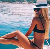 ГОРЕЩО В ПИК! Натали Трифонова показа супер секси СНИМКИ по бански от почивката си в Гърция
