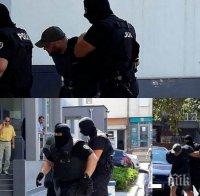 ИЗВЪНРЕДНО! Кордон от маскирани ченгета води подчинените на Митьо Очите в ареста (СНИМКИ)