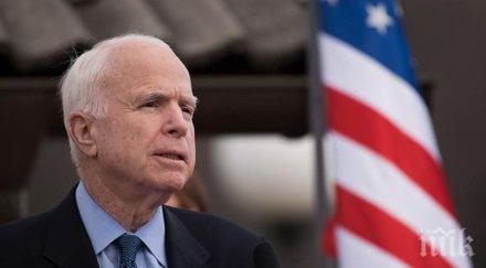 сенатор джон маккейн приветства подписването получилия неговото име отбранителен бюджет сащ 2019 година