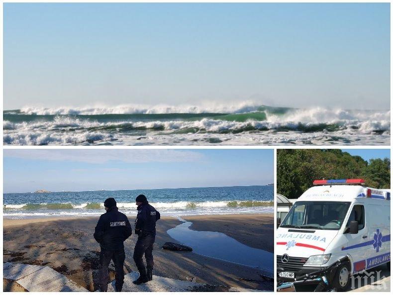 ГОЛЯМА ТРАГЕДИЯ! Труп на мъж изхвърли морето на бургаския плаж (СНИМКА)