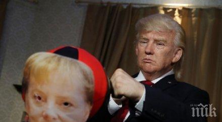 атракция тръмп нападна меркел музея мадам тюсо снимки