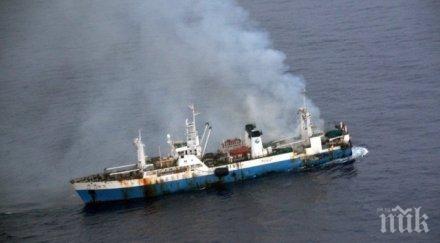 огнен турски кораб пламна български води загинал моряк