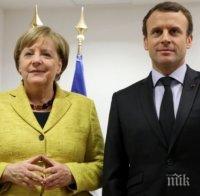 Меркел ще посети Макрон в Париж в началото на септември

