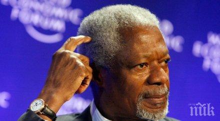 тъжна вест почина бившият генерален секретар оон кофи анан