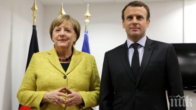 Меркел ще посети Макрон в Париж в началото на септември

