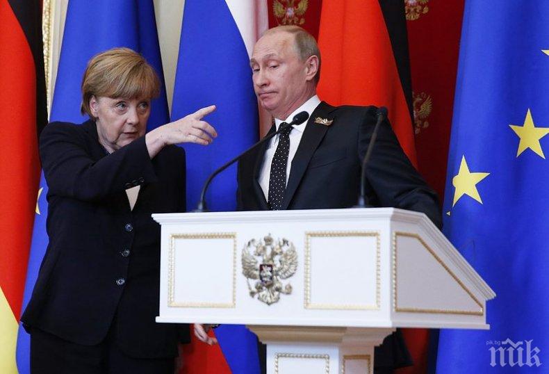 Владимир Путин и Ангела Меркел се обявиха срещу политизирането на проекта Северен поток 2