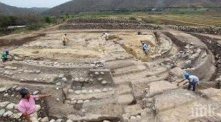 археолози проучват части храм перу 3000 години минироботи