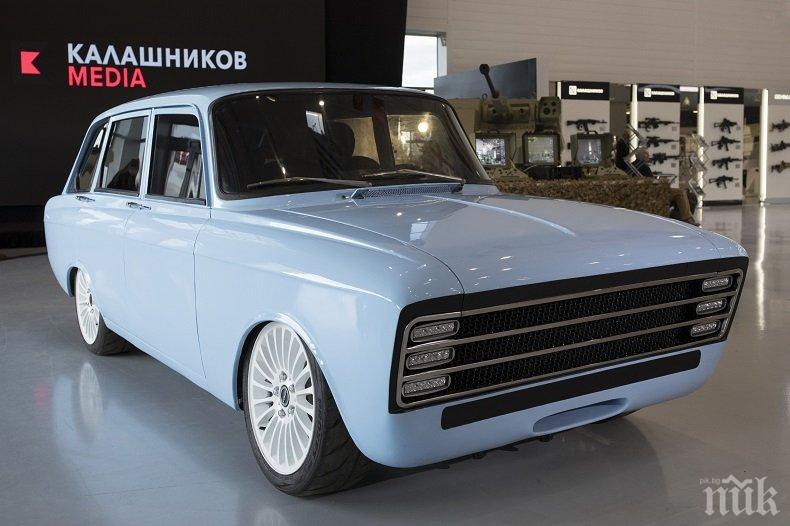 УНИКАЛНО! Калашников показа прототип на електромобил с дизайн на Москвич (СНИМКИ)