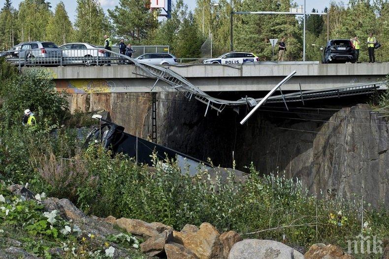 ОТ ПОСЛЕДНИТЕ МИНУТИ! Автобус падна от мост във Финландия, има жертви (СНИМКИ)