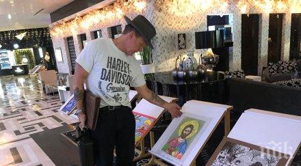 холивудският актьор робърт патрик избра картина изложбата деца рисуват деца хотел marinela sofia снимки