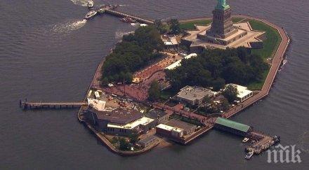 паника евакуираха острова статуята свободата видео