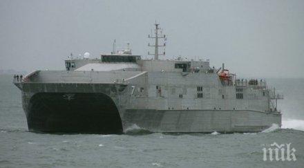 американски боен катамаран акостира варна