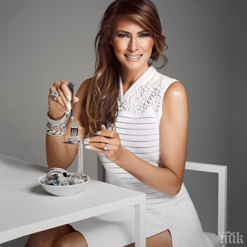 УНИКАЛНО! Мелания Тръмп засади дърво с токчета (ВИДЕО/СНИМКА)