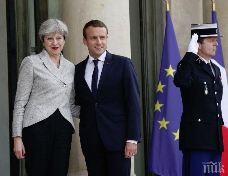 Френският президент смята, че планът на Тереза Мей за Брекзит ще разруши ЕС