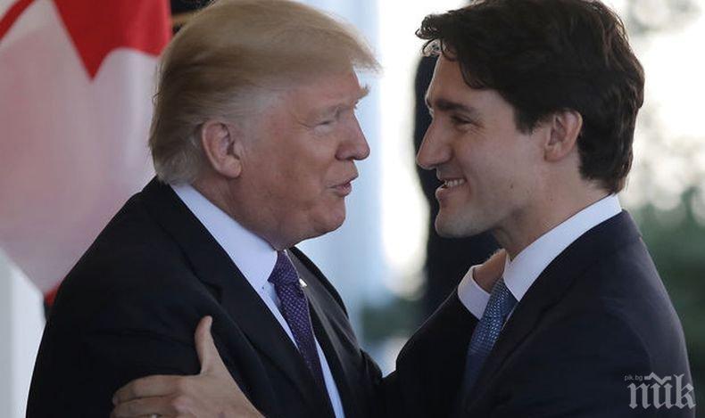 Доналд Тръмп и Джъстин Трюдо са обсъдили търговските отношения между САЩ и Канада