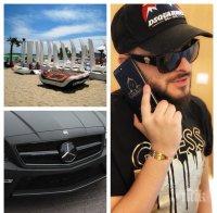 ГАБРОВСКИ БАРОВЕЦ! Криско фучи с мръсна газ из Какаовия плаж! Рапърът пръсна 200 бона за нов джип