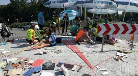 превръщат кръгово кръстовище кюстендил цветно пано