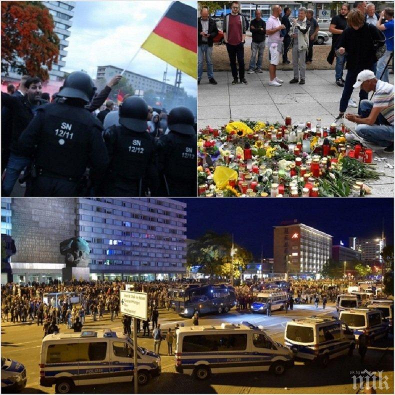 ЗАРАДИ МИГРАНТИТЕ! Протестни демонстрации в източния германски град Кемниц