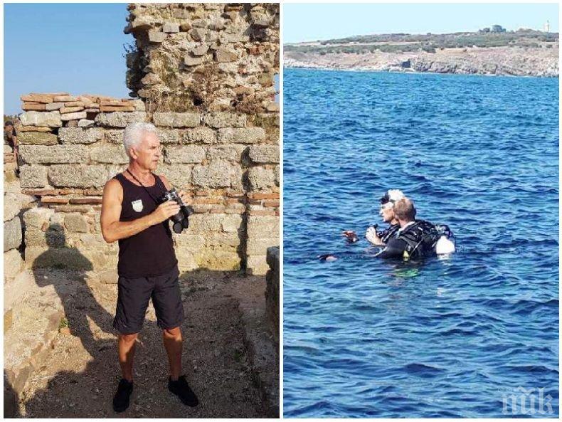 ПЪРВО В ПИК! Волен Сидеров разпуска като водолаз край Созопол (СНИМКИ)