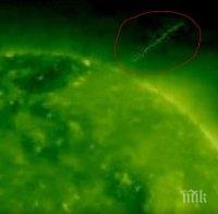 НЕВЕРОЯТНО! Огромно НЛО се появи в орбитата на Слънцето (ВИДЕО)