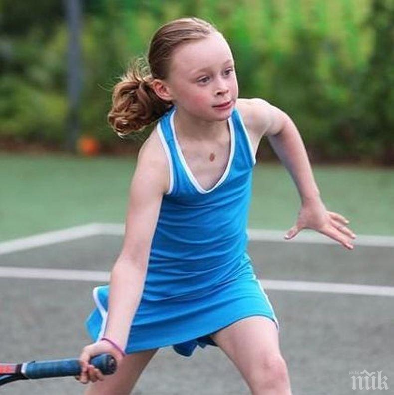 УЖАСНА ТРАГЕДИЯ! Талантлива 9-годишна тенисистка почина внезапно (СНИМКИ)