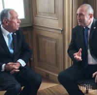 Радев се срещна с президента на Португалия