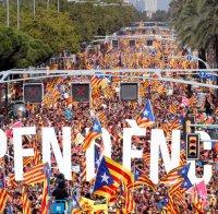 Над един милион се събраха в Барселона за празника на Каталуния 