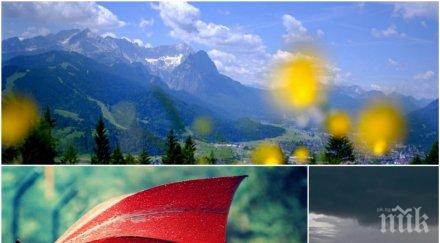 време разделно половин българия облаци дъжд другата половина слънчеви лъчи карта