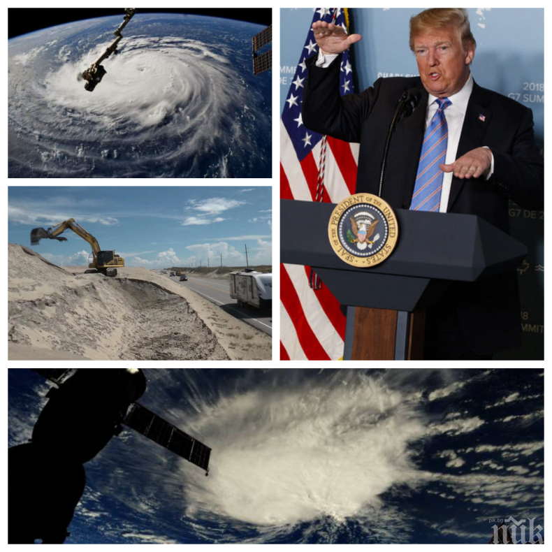 АПОКАЛИПСИС! Тръмп със страшно предупреждение! Най-мощният ураган от 30 години връхлита САЩ (ВИДЕО/СНИМКИ)