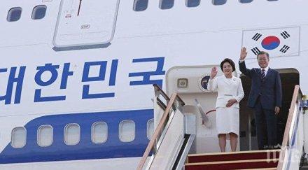 визита президентът южна корея пристигна кндр преговори ким чен