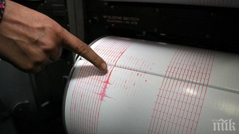  Земетресение с магнитуд 4.7 по скалата на Рихтер е регистрирано на остров Крит