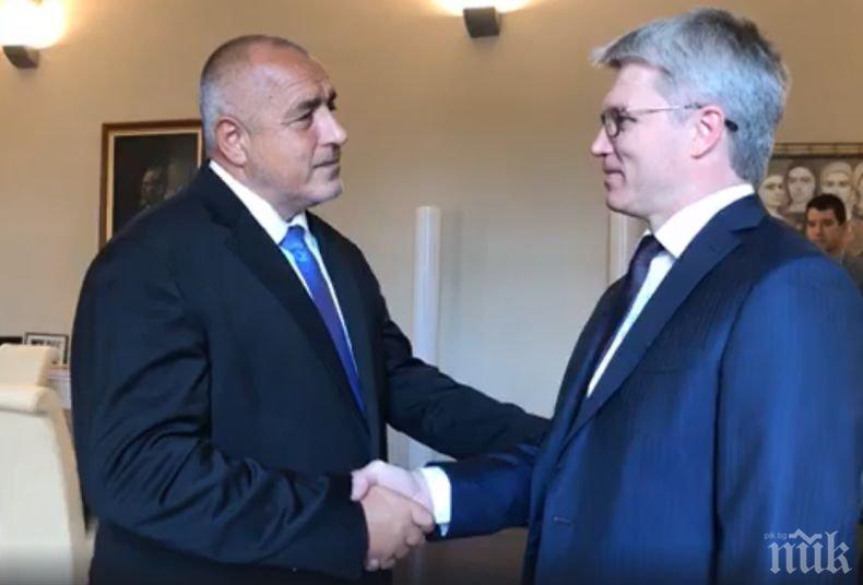 ПЪРВО В ПИК TV! Премиерът Борисов прие руския министър на спорта 