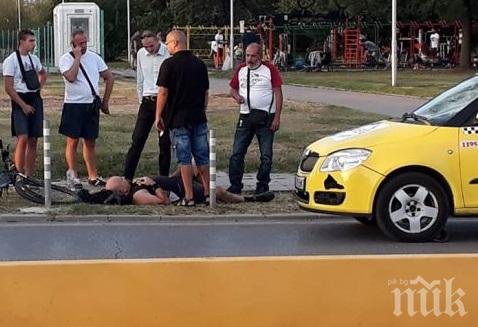 ИНЦИДЕНТ! Такси отнесе момче с колело на зебра в Студентски град