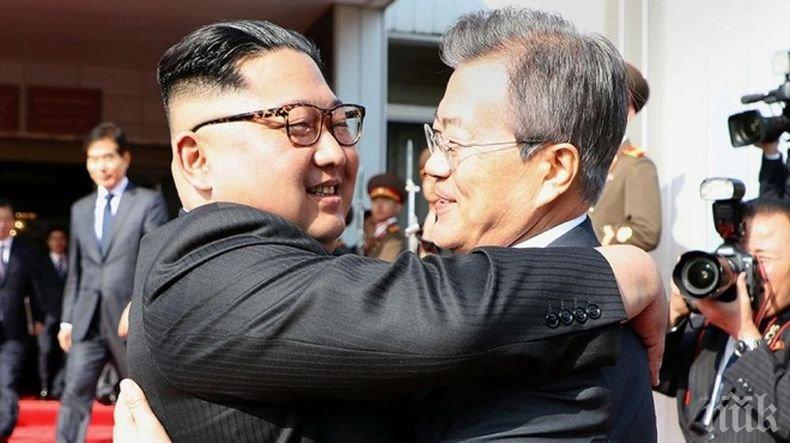 ИСТОРИЧЕСКО! Лидерите на Северна и Южна Корея с обща декларация