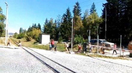 реакция проговори виновната учителка прекарала деца приближаващ влак