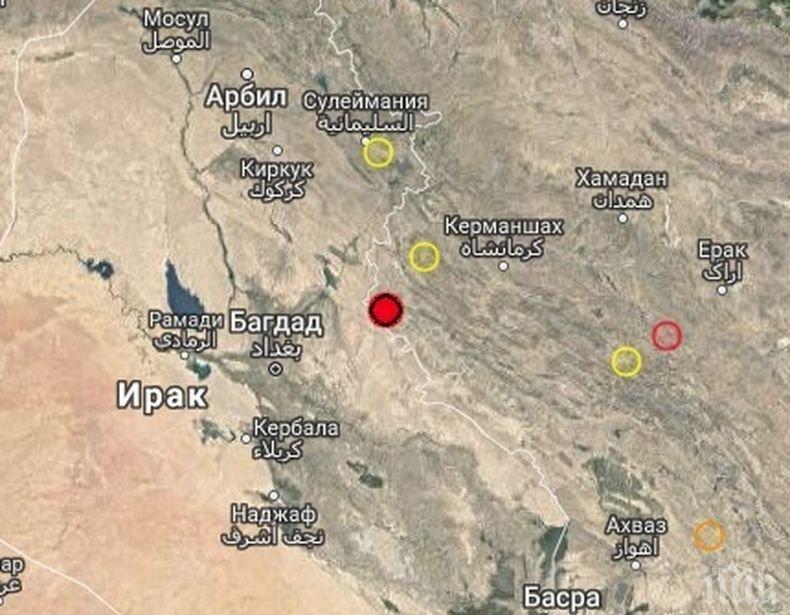 Земетресение с магнитуд 4.6 по Рихтер бе регистрирано на границата между Иран и Ирак