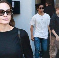 Анджелина Джоли загърби проблемите и излезе на разходка с двама от синовете си