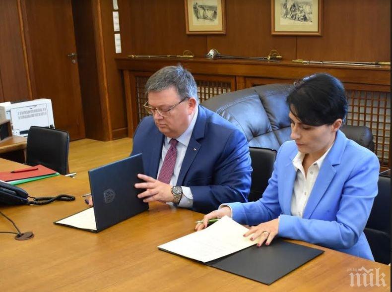 Главният прокурор Цацаров подписа важен меморандум с албанския си колега