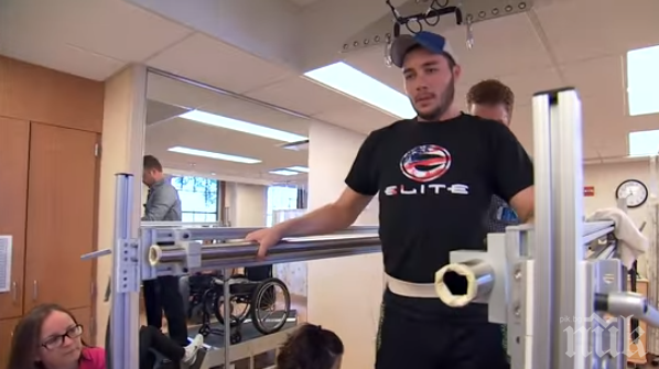 ИСТИНСКО ЧУДО! Парализиран мъж проходи благодарение на имплант в гърба (ВИДЕО)
