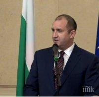 Президентът Радев отправи призив за национално единение