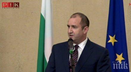 президентът радев отправи призив национално единение